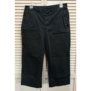The‎ Limited Black Crop Pants Size 10 High Rise Pockets Button Fly